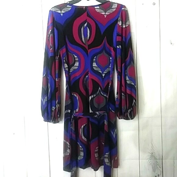 Bisou Bisou size 4 long sleeve wrap dress - Picture 2 of 12